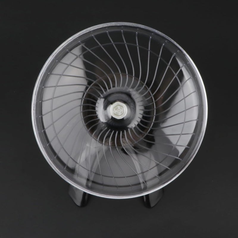 Reshiho Hamster Wheel Silent Hamster Exercise Wheel Running Spinner Hamster Flying Saucer for Hamsters Gerbils Mice and Other Small Pets (Black) - Image 3